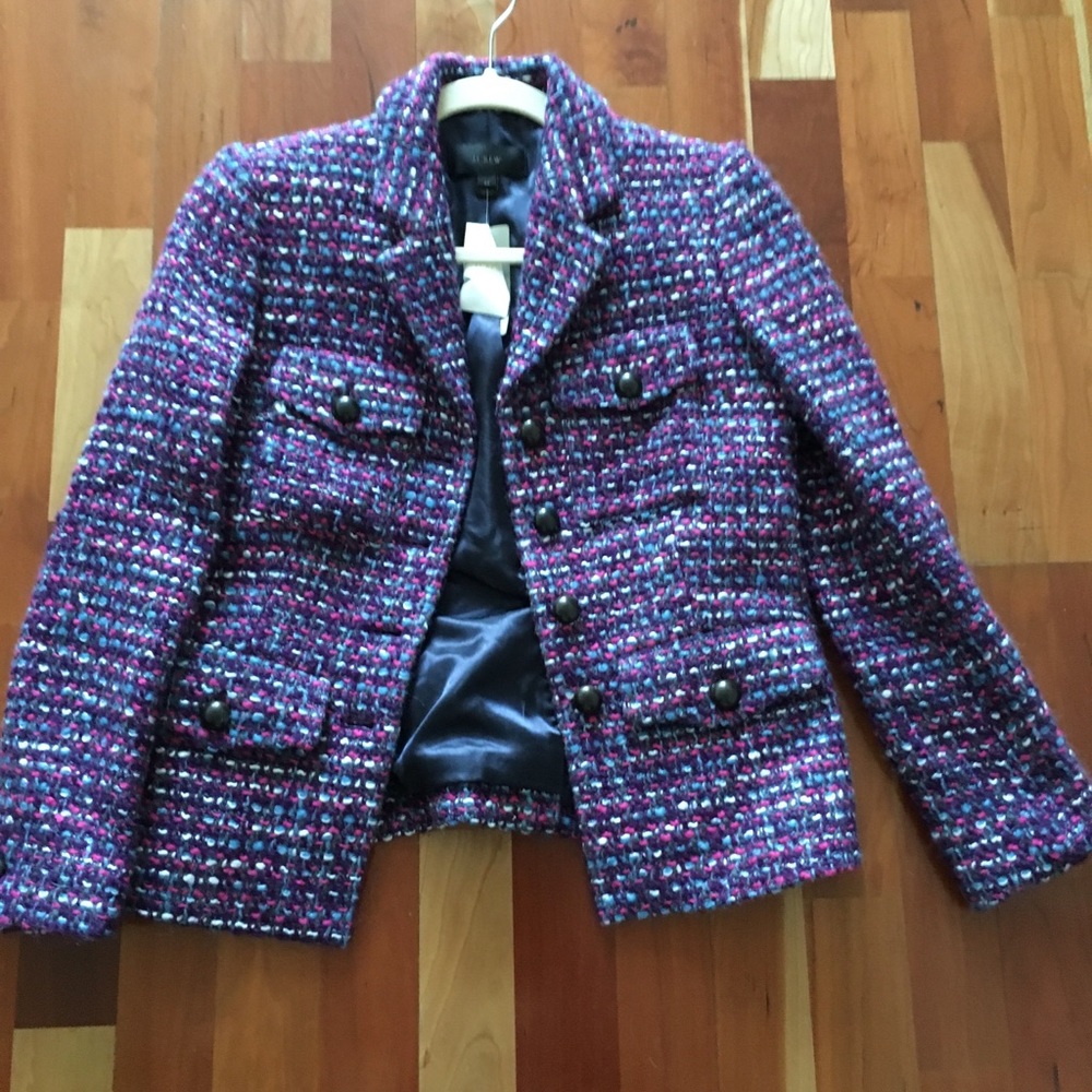 J.crew multicolor tweed jacket/Blazer